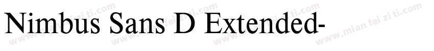 Nimbus Sans D Extended字体转换